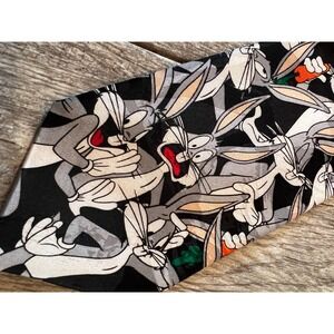 Looney Tunes Mania Necktie Mens Bugs Bunny Vintage 1993 Cartoon Neck Tie Novelty